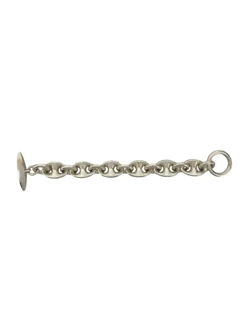 Hermes Neptune Bracelet 925 Sterling Silver Chain Bangle